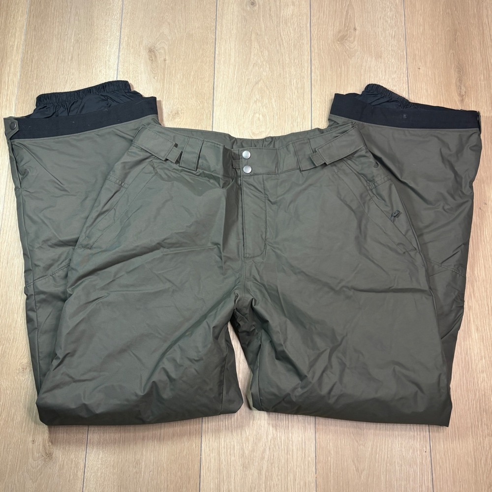 Columbia Mens Snow Pants Olive Green Size Large Regular Ski Snowboard Insulated